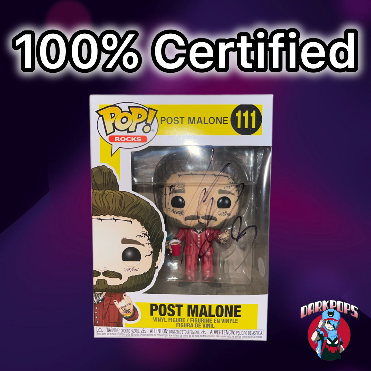 Post Malone Signed Funko Pop