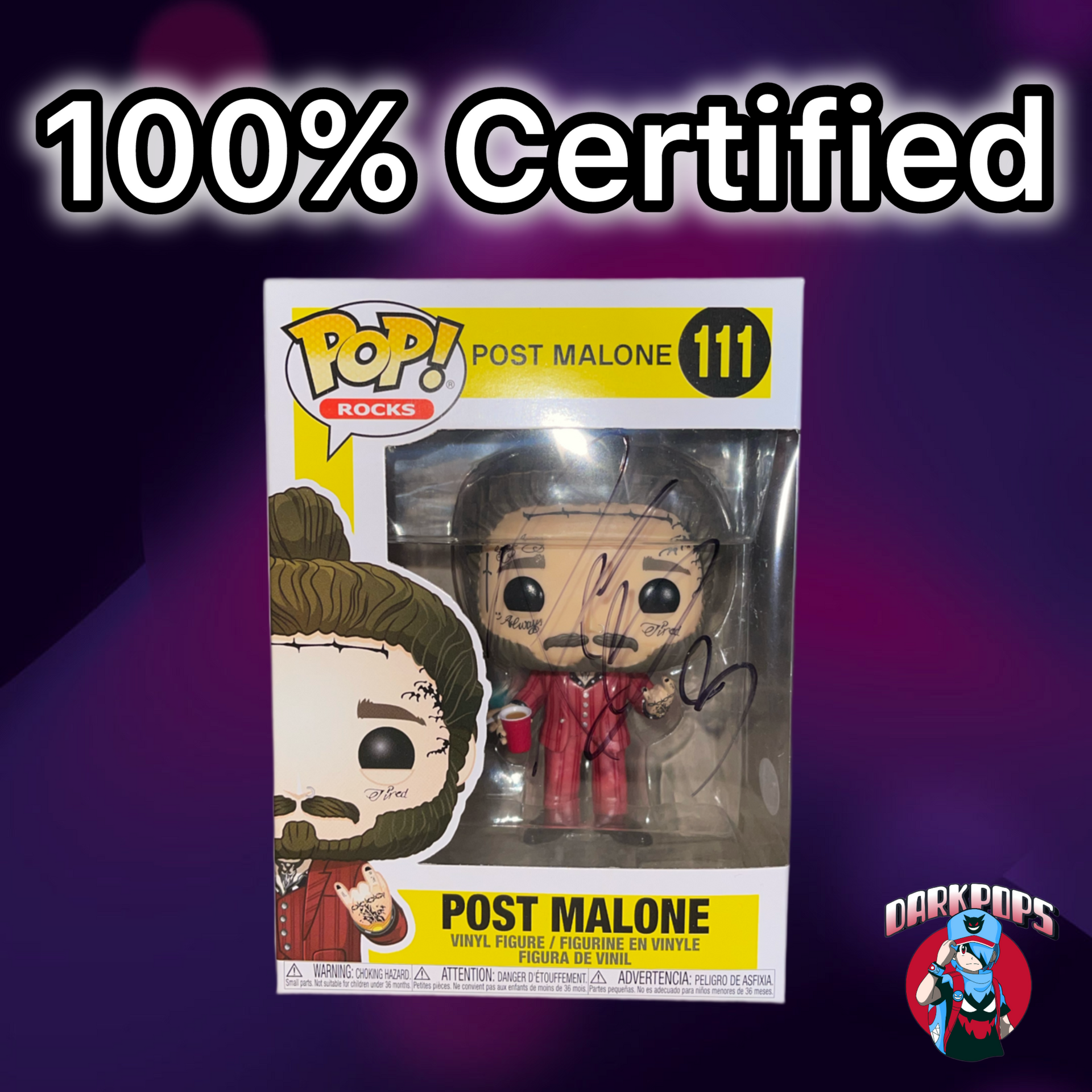 Post Malone Signed Funko Pop – Darkpops Shop